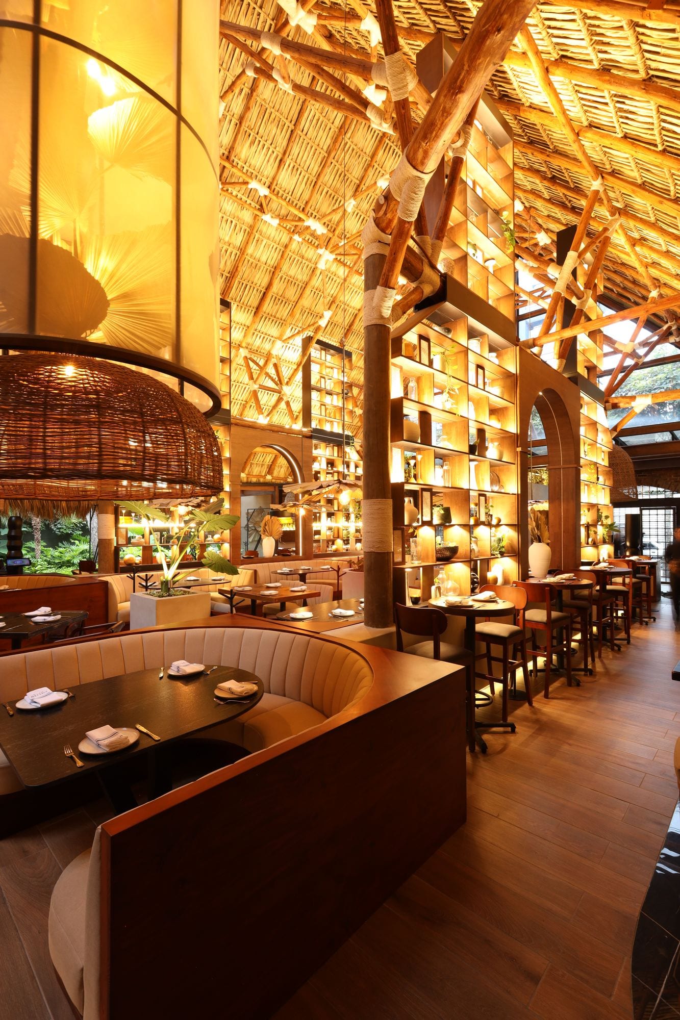 Arquitectura interior del restaurante